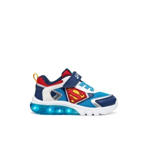 Geox Pantofi sport baieti Ciberdron Boy Lt Blue Red încălțăminte copii bigstep