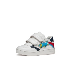 Geox Pantofi sport baieti Eclyper Boy White Red B655LC-000BC-C0050 incaltaminte copii bigstep
