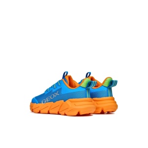 Geox Pantofi sport baieti Flexyper Fast Boy Lt Blue Orange  J46N1A-0149J-C0573 incaltaminte copii bigstep