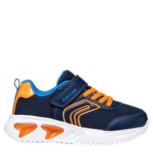 Pantofi sport băieți Geox Assister Boy Navy Orange