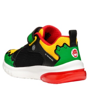 Pantofi sport băieți Geox Ciberdron Boy Green Red - vedere din spate - J55LBE/01454/C3221