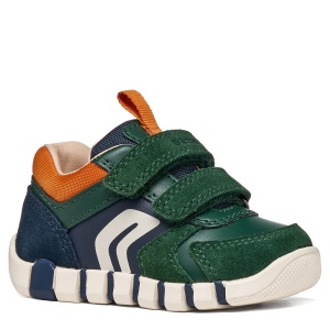 Pantofi sport băieți Geox Iupidoo Boy Forest/Orange - B3555D/05422/C3P2T - față