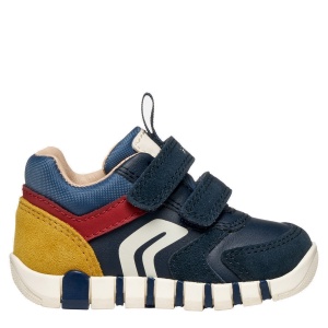 Pantofi sport băieți Geox Iupidoo Boy Navy Dk Red