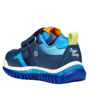 Pantofi sport băieți Geox Lightyloo Lt Navy Azure — vedere din spate