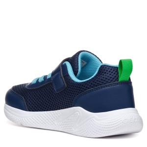 Pantofi sport băieți Geox Sprintye Boy Navy Light Green — vedere din spate