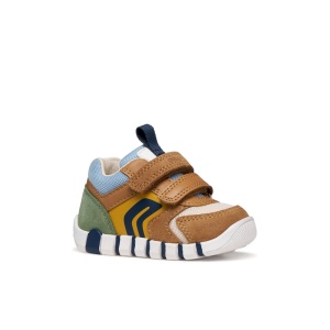 Geox Pantofi sport baieti Iupidoo Boy Caramel Ochre încălțăminte primii pasi bigstep
