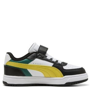 Pantofi sport băieți Puma Caven III Block AC+ PS PUMA Black-Citrus Bloom-PUMA White - vedere laterală opusă - 406891/06