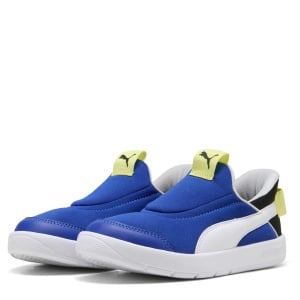 Pantofi sport băieți Puma Courtflex v3 Sliptech PS Vivid Blue