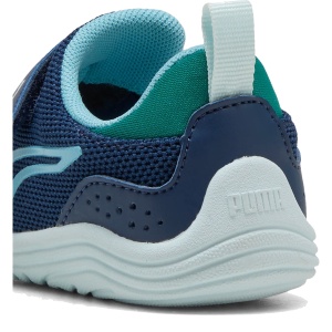 Pantofi sport băieți Puma Kitten Mesh V Inf Persian Blue Aqua — vedere de sus și talpa