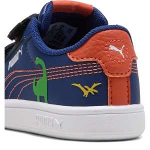 Pantofi sport băieți Puma Smash 3.0 Dino Blue Jewel — detaliu călcâi
