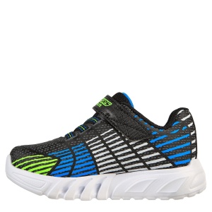 Pantofi sport băieți Skechers Flex Glow Elite Blue Lime — vedere din față