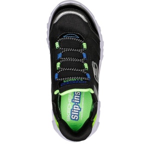 Pantofi sport băieți Skechers Hypno Flash Black Lime - Img 4