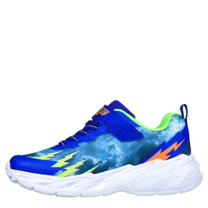 Pantofi sport băieți Skechers Light Storm 2.0 Blue Lime - Img 3