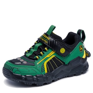Pantofi sport băieți Skechers Rugged Brights Green Black - vedere laterală detaliată - 407061L/GNBK