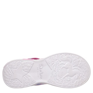 Pantofi sport fete cu luminițe Skechers Heart Sparkles Pink — talpa