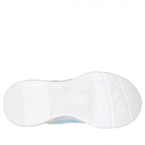 Skechers Pantofi sport Fete Flutter Heart Lights Simply Silver Multi incaltaminte copii bigstep