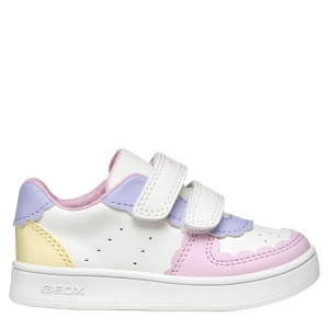 Pantofi sport fete Geox Eclyper Girl White Lt Yellow