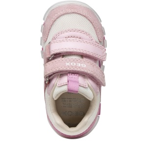 Pantofi sport fete Geox Iupidoo Girl Nude White — vedere de sus