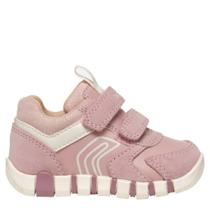 Pantofi sport fete Geox Iupidoo Girl Old Rose Ivory