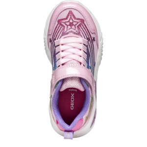 Pantofi sport fete Geox J Assister Girl Pink Multicolour - J56E9B/0ASKN/C8206 - de sus