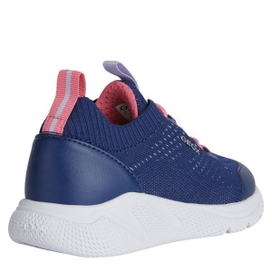 Pantofi sport fete Geox Sprintye G.B Navy Fuchsia - Img 3