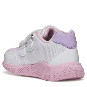 Pantofi sport fete Geox Sprintye Girl White Lt Lilac — vedere din spate
