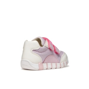 Geox Pantofi sport fete Iupidoo Girl White Lilac B3558A-01454-C0761 potriviti pentru primii pasi