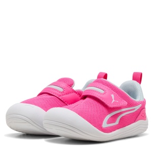 Pantofi sport fete Puma Kitten Mesh V Inf Fluro Pink — detaliu călcâi