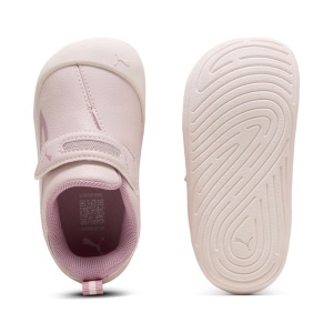 Pantof sport pentru fete Puma, model Kitten SL V Inf Mauve Mist, roz pal, exterior din piele sintetica, interior textil, cu velcro, talpă antialunecare, flexibila, din cauciuc și logo lateral, potriviti pentru primii pasi