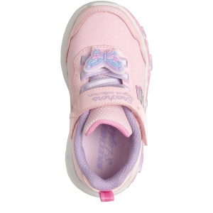 Pantofi sport fete Skechers S Lights-Lil Butterfly Bliss Roz — vedere de sus