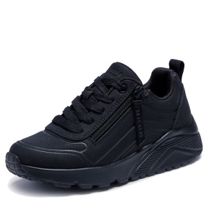 Pantofi sport fete Skechers Uno Lite Easy Zip Black — vedere laterală detaliată