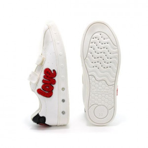 Pantofi Sport fete Skylin GC White Red - Img 3