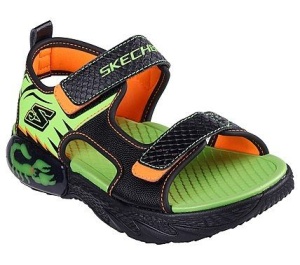 Sandale baieti Creature Splash Black Lime L