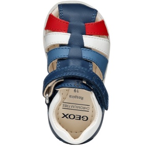 Sandale băieți Geox Macchia Boy Avio White — vedere de sus