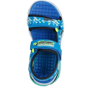 Sandale băieți Skechers Mega Splash 4K Blue — vedere de sus