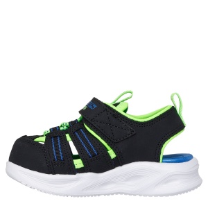 Sandale băieți Skechers Sola Glow Sandal Black Lime - Img 3
