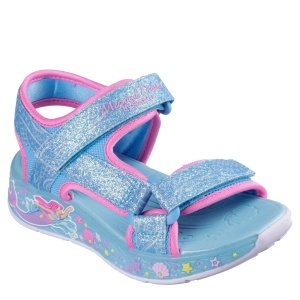 Sandale fete cu luminițe Skechers Mermaid Dreams Sandal Albastru — vedere în perspectivă
