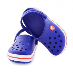 Sandale plaja baieti Crocband K Cerulean Blue Red - Img 4
