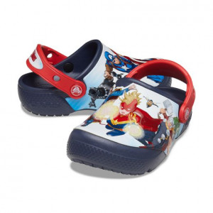 Crocs Sandale plaja Baieti Crocs Avengers Patch Clog T Navy incaltaminte copii bigstep