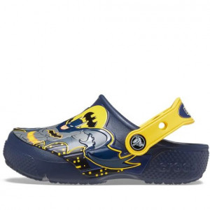 Sandale plaja Baieti Crocs Batman Patch Clog K Navy Bleu Marine incaltaminte copii bigstep