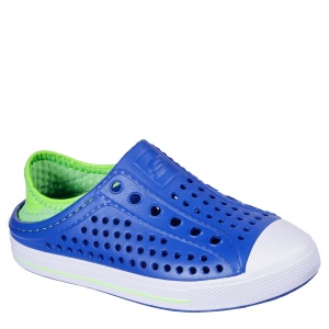 Sandale plajă Băieți Skechers Guzman Steps Blue Lime - Img 2