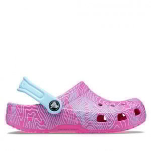 Crocs Sandale plaja Fete Classic Topographic Clog K Multi incaltaminte copii bigstep