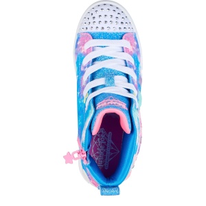 Teniși fete Skechers Twi Lites Unicorn Kitty Blue - Img 4