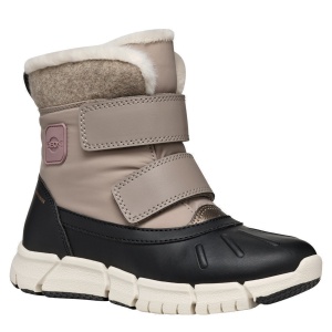 Apreschi impermeabil fete Geox Flexyper Girl B Ab Dk Beige Black — vedere în perspectivă