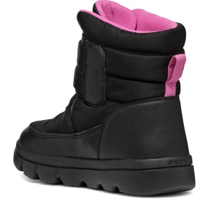 Apreschi impermeabil fete Geox J Willaboom Girl BA Black Fuchsia — vedere din spate