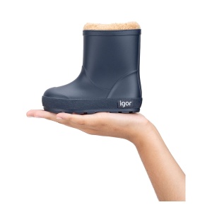 Cizme cauciuc Igor îmblănite barefoot băieți Yogi Borreguito Navy - Img 7