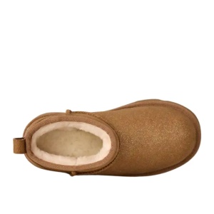 UGG Cizme imblanite fete Classic Ultra Mini Dazzle Chestnut încălțăminte copii bigstep