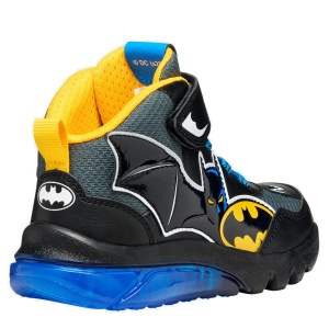 Ghete băieți Geox J Ciberdron Batman Black Yellow — vedere din față