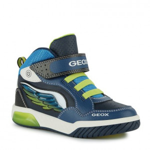 Ghete Baieti J Inek B.D Navy Lime colectia Geox Respira