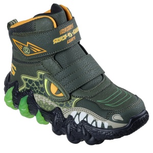 Ghete băieți Skechers Skech-O-Saurus Lights Olive - Img 2